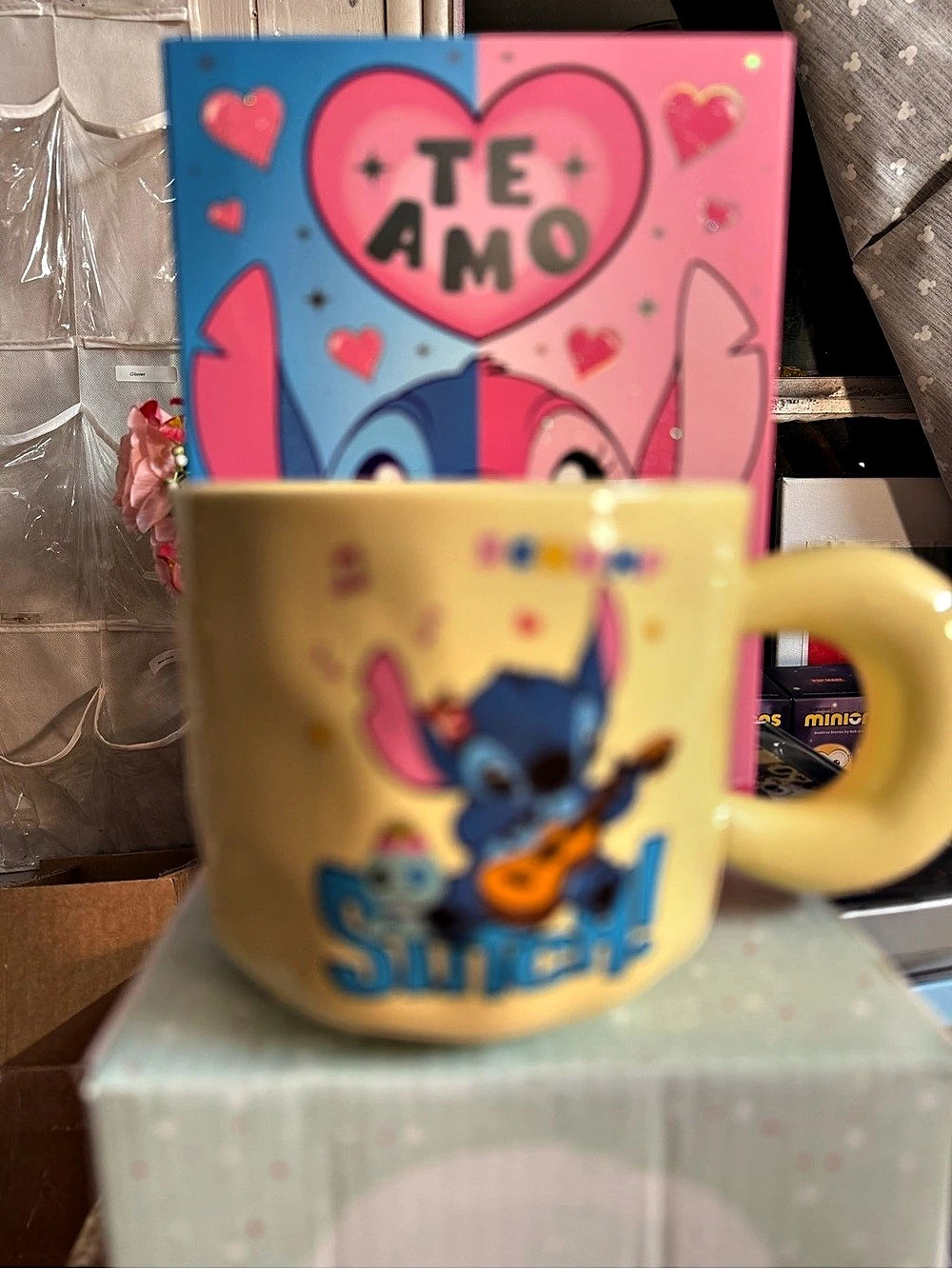 Disney Stitch Mug, Yellow & Blue, Original Box